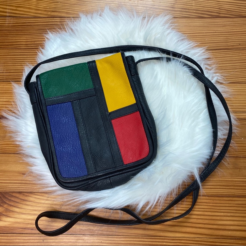 Vintage Color-block Crossbody